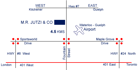 Map to M.R. Jutzi Facility